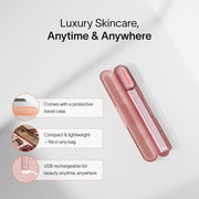 Solawave 4-in-1 Skincare Wand with Red Light Therapy, Galvanic Current, Warmth, Facial Massage, Rose Gold