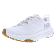 Hoka Transport Women's Athletic Shoe, White, Size 7.5 Medium, Cushioned Flat Heel, Sustainable Materials, Vibram EcoStep Outsole, 1123154-WWH