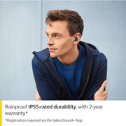 Jabra True Wireless Earbuds, Elite 3, Noise Isolating Fit, 4-Mic Call Technology, Navy, Up to 28 Hours Battery