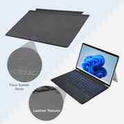 Adesso WKB-7040 Bluetooth Tablet Keyboard Case, Ultra-Slim Aluminum Design, Scissor Switch Keys, Backlit, Compatible with Surface Pro X 8 9 10 11