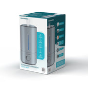 HoMedics Ultrasonic Cool Mist Humidifier with Essential Oil Tray, Gray, 0.96 Gallon, 44-Hour Runtime