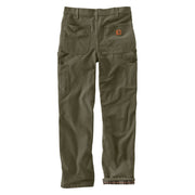Carhartt Flannel-Lined Duck Dungarees for Men - Moss - 38x36