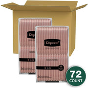 Depend 105419801 Fresh Protection Adult Incontinence Underwear For Women Maximum L Blush 72Ct
