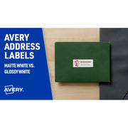 Avery 5136 Address Labels, 1 x 2-5/8 in, Permanent Adhesive, Laser Printer Compatible, Bulk Pack of 3,000, White
