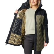 Columbia Mountain Croo III Mid Down Jacket for Ladies - Stone Green/Black - L