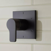 Hibiscus In-Wall Shower Diverter Trim - Matte Black