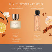 MIX:BAR Vanilla Bourbon Eau De Parfum, Warm Vanilla Bean and Oak-Infused Bourbon Blend, 1.7 fl oz