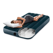 Intex Dura-Beam Downy Air Mattress, Full Size, 10in Bed Height, Fiber-Tech Construction, 600lb Capacity, Green, 64758E