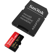 SanDisk Extreme Pro SDXC UHS-I U3 A2 V30 128GB + Adapter  SDSQXCY-128G-GN6MA
