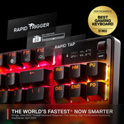 SteelSeries Apex Pro TKL Gen 3 Wireless Mechanical Gaming Keyboard with OmniPoint 3.0 Adjustable HyperMagnetic Switches, Rapid Tap, OLED Smart Display, Black