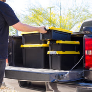 IRIS USA 540016 Plastic Storage Bin Set, Heavy-Duty 19 Gallon Latching Tote, Black, 2-Pack