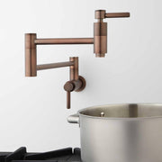 Signature Hardware 329628 Contemporary Retractable Wall Mount Pot Filler - Oil Rubbed Bronze