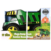 John Deere 16in Metal Dump Truck Toy with Motorized Dumping, LED Lights, Sounds, Heavy Duty Steel Bed, Extra Large Wheels for Kids 3+