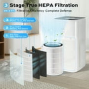 VUSIGN AZ5101VC Air Purifier for Large Rooms up to 1800 Sq.ft, HEPA Filter with Activated Carbon, Quiet Sleep Mode, White