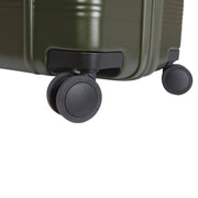 BTL 24-Inch Checked Expandable Hardside Upright Luggage with 360-Degree Hinomoto Spinner Wheels, TSA-Approved Locks, Divider Pockets, Green