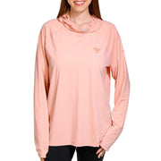 Columbia PFG Wild Cast Sun Long Sleeve Hoodie for Ladies, Omni-SHADE UPF 50, Omni-FREEZE Cooling, Faux Pink, Small, 2118591672S