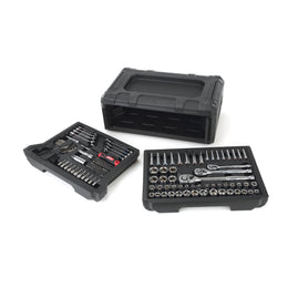 Hyper Tough 170-Piece Mechanics Tool Set, 1/4, 3/8, 1/2-Inch Drive, SAE and Metric, Chrome Vanadium, Red and Black, 8UJ0112S