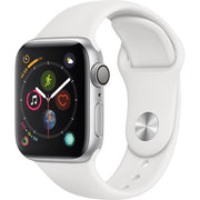 Apple Watch Gen 4 Series 4 Cell 44mm Silver Aluminum - White Sport Band 3E091LL/A