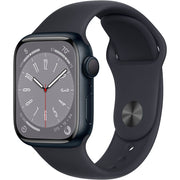 Apple Watch Gen 8 Series 8 41mm Midnight Aluminum - Midnight Sport Band MNU83LL/A