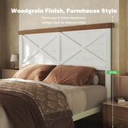 HOMRELEXA Farmhouse Bed Frame, Twin Size, White Wood Finish, 51in Headboard and Footboard, High Profile with Under Bed Storage