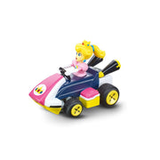 Carrera Mario Kart Mini RC Car, Peach, 1:50 Scale, 2.4GHz Radio Control, Rechargeable Battery, Remote Controller with Carrying Case