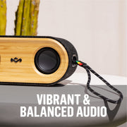 House of Marley Get Together 2 Mini Portable Speaker with Wireless Bluetooth Connectivity, Signature Black