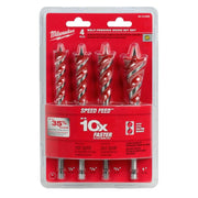 Milwaukee 48-13-0400 Bit Wood Speed Feed Set (4-Piece)