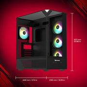 iBUYPOWER 1834675-183 Element Gaming PC Desktop Ryzen 5 8400F 4.2GHz NVIDIA GeForce RTX 5060Ti 8GB 16GB RAM 1TB SSD Win 11 Home Black