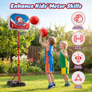 Joystone Kids Basketball Hoop Adjustable Height 2.9 ft-6.2 ft Portable Indoor Outdoor Basketball Goal Blue 5032203876