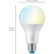 WiZ Connected A21 Tunable White LED Smart Bulb, 100W Equivalent, Dimmable, Wi-Fi Enabled, Voice and App Control, Matter Compatible, E26 Base, 1 Pack, 604280