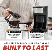 Gourmia 12 Cup One-Touch Drip Coffee Maker with Pause & Serve, Automatic Keep Warm Plate, Black Stainless Steel, GCM3282