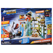 Simba Dickie Adventure Force Pirate Garage Multi-Level Trackset with Two Die-Cast Cars and Helicopter, Multicolor