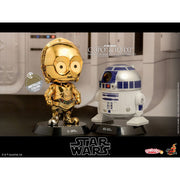 Hot Toys YuMe Star Wars C-3PO and R2-D2 Cosbaby Bobble-Head Collectible Set, Metallic Gold and Multicolor, 2.8x7x6 in, 17841