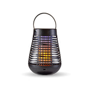 PIC FLPT Portable Outdoor Insect Killer Zapper with LED Flame Effect, Black