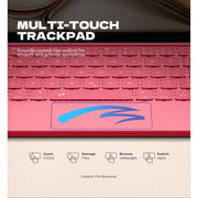 Dexnor Tablet Keyboard Case for iPad Air 11 Inch and iPad Pro 11 Inch with Magnetic Attachment, Backlit Multi-Touch Trackpad, Ultra-Thin Rose Red, 3000750