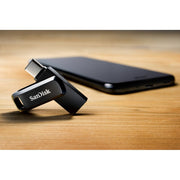 SanDisk Ultra Dual Drive Go USB Type-C and USB Type-A Flash Drive, 128GB, USB 3.1 Gen 1, Reversible Connector, SDDDC3-128G-AW46