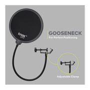 Audio-Technica AT2020 Cardioid Condenser Microphone Bundle with Suspension Boom Scissor Arm, 25-Foot XLR Cable, Pop Filter, Black
