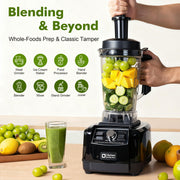 Kitchen In The Box 8628MX Countertop Blender, 68 oz BPA-Free Tritan Jar, 1450W Motor, 8-Point Stainless Steel Blades, Black