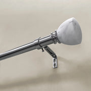 Better Homes & Gardens BHS136112115032 1 inches White Marble Knob Curtain Rod Brushed Nickel 42-120 inches