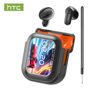 HTC NE20 Wireless Earbuds, Bluetooth 6.0, AI Translator with 130+ Language Support, IPX5 Sweatproof, Black