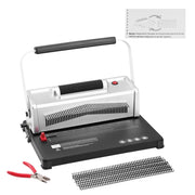 KFFKFF Spiral Coil Binding Machine with Electric Binding Feature, 46-Hole Punch, 500 Sheet Capacity, Includes 100pcs 5/16 PVC Coil Spines, Black, S20A