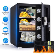 Locksworth AZ4325-1 2.0 Cubic Feet Security Safe Box, Dual Alarm System, W/Electronic Digital Keypad, LED Light for Home Office Hotel Use 15