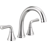 Delta Kayra Roman Tub Faucet, Deck Mounted, Double Handle, Chrome, Widespread Installation, T2733