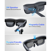 Fangor FGAR10 AR Glasses Smart Glasses with 201 Inch Micro OLED Virtual Theater 1080P 3D Movie 50 FOV 400 Nits Brightness