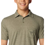 Columbia PFG Uncharted Polo for Men - Cypress Heather - S
