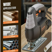 GASKY 3.5 Amp 420W Jigsaw, 3000 Inch Jigsaw, 4 Blades, 45 VCut, Dust Blower for Cutting Wood, Metal and Plastic