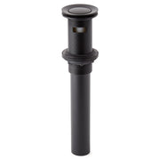Signature Hardware Extended Press Type Pop-Up Bathroom Drain Overflow Hole Matte Black