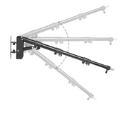 KFFKFF SH-LS-038  Wall-Mounted Ring Light Boom Arm, Adjustable 19.7-43.3 in, Triangular Structure, 0-135 Swivel, Supports Up to 6.6 lbs, Universal Threaded Adapter