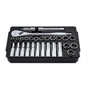 Milwaukee 48-22-9510 1/2 Inch Drive 28pc Ratchet & Socket Set, Metric