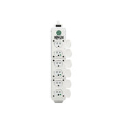 Tripp Lite Safe-IT Medical-Grade Power Strip, 6 Hospital-Grade Outlets, 6ft Cord, UL 2930 Certified, White, PS-606-HGDG